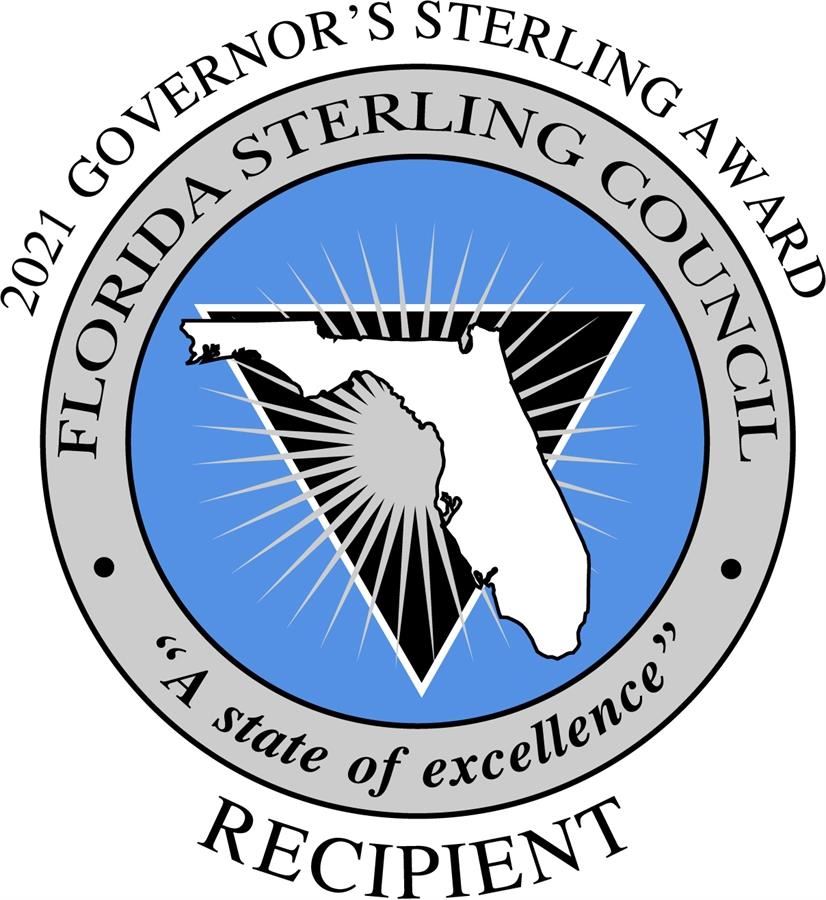 2021 Governor's Sterling Award Recipient - Florida Sterling Council - A State of excellence